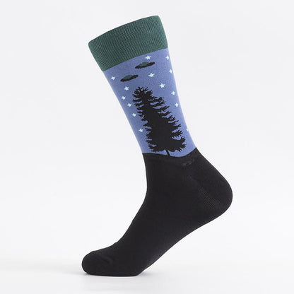 Plus Size Alien Extraterrestrial Crew Socks(5 Pairs)