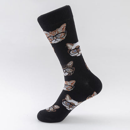 Plus Size Animal Prints Crew Socks(5 Pairs)