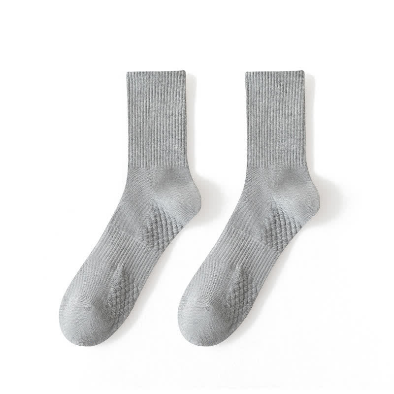 Plus Size Solid Breathable Quarter Socks(4 Pairs)