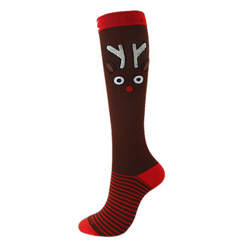 Christmas Knee High Compression Socks(6 Pairs)