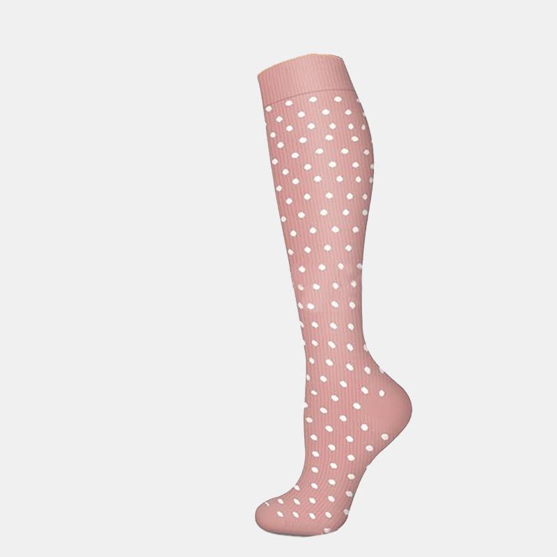 White Polka Dot Compression Socks(3 Pairs) – plusock