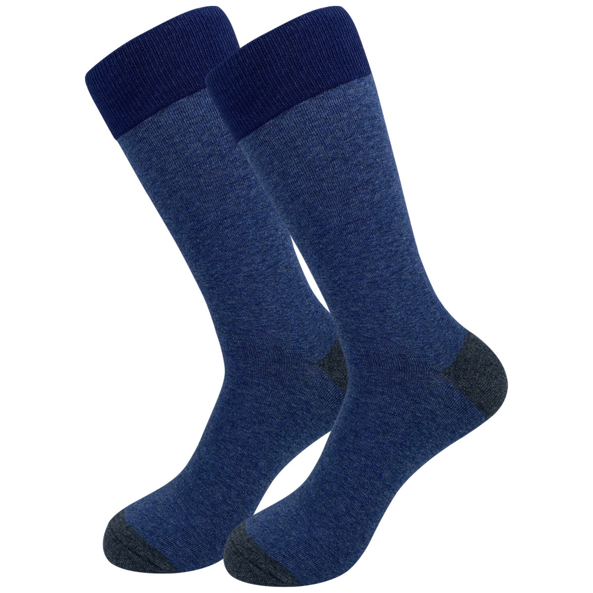 Plus Size Deep Blue Crew Socks(5 Pairs)