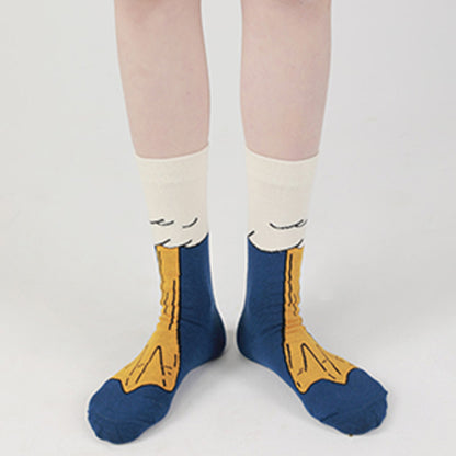 Plus Size Duck Feets Quarter Socks(3 Pairs)