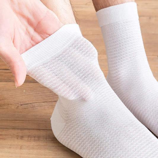 Plus Size Antibacterial Mesh Quarter Socks(5 Pairs)