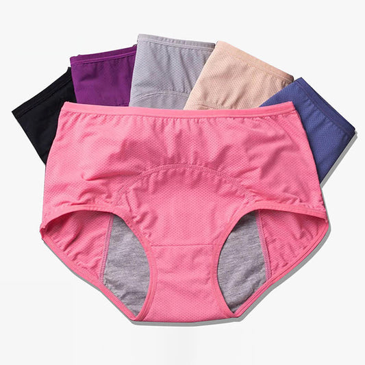 Plus Size Period Leak Protection Panty(5 Pairs)