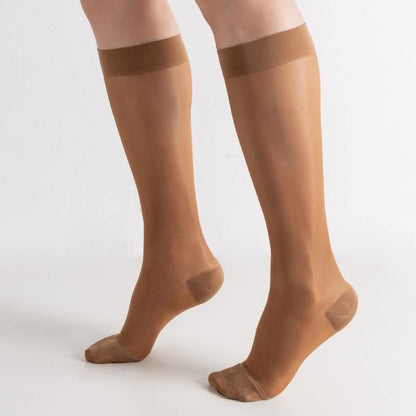 Pure Color Sheer Compression Socks
