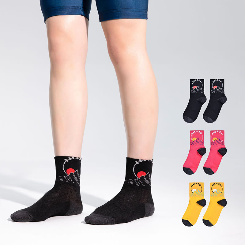 Funny Pattern Cycle Quarter Socks