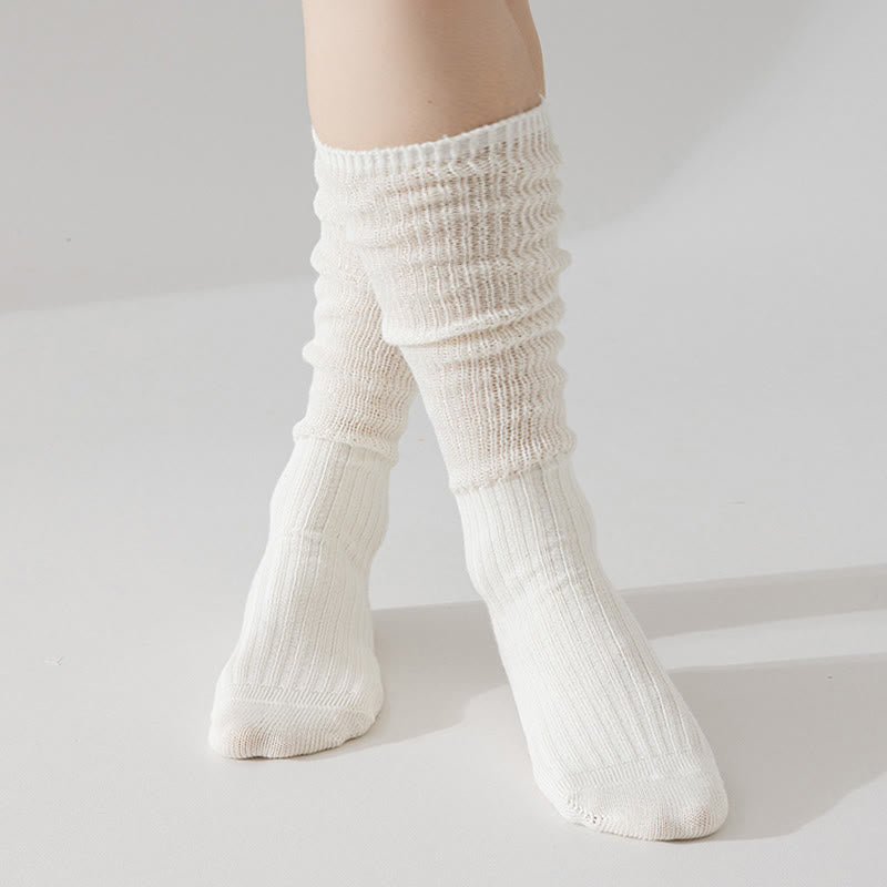 Solid Color Stylish Slouch Socks(3 Pairs)