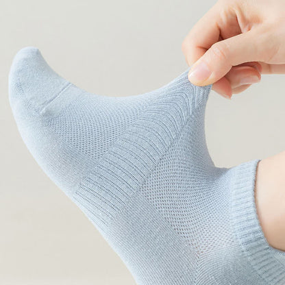 Plus Size Cotton Hollow Ankle Socks(6 Pairs)