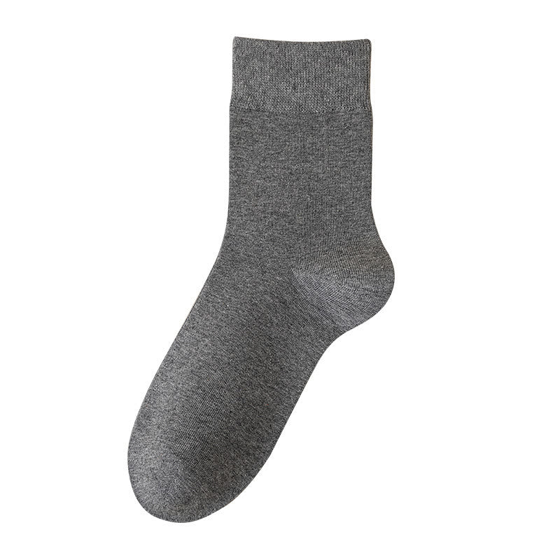 Plus Size Solid Color Breathable Quarter Socks(5 Pairs)