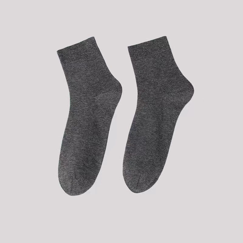 Plus Size Solid Color Casual Quarter Socks(5 Pairs)