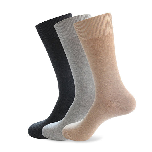 Plus Size Durable Solid Crew Socks(3 Pairs)