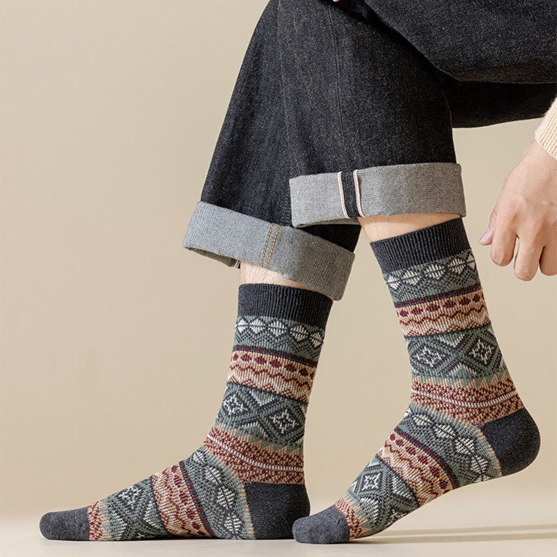 Plus Size Retro Breathable Quarter Socks(3 Pairs)