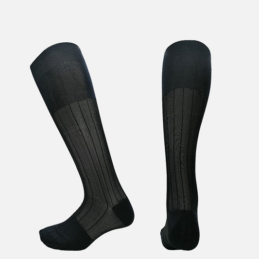 Men's Black Knee High Sheer Socks(3 Pairs)
