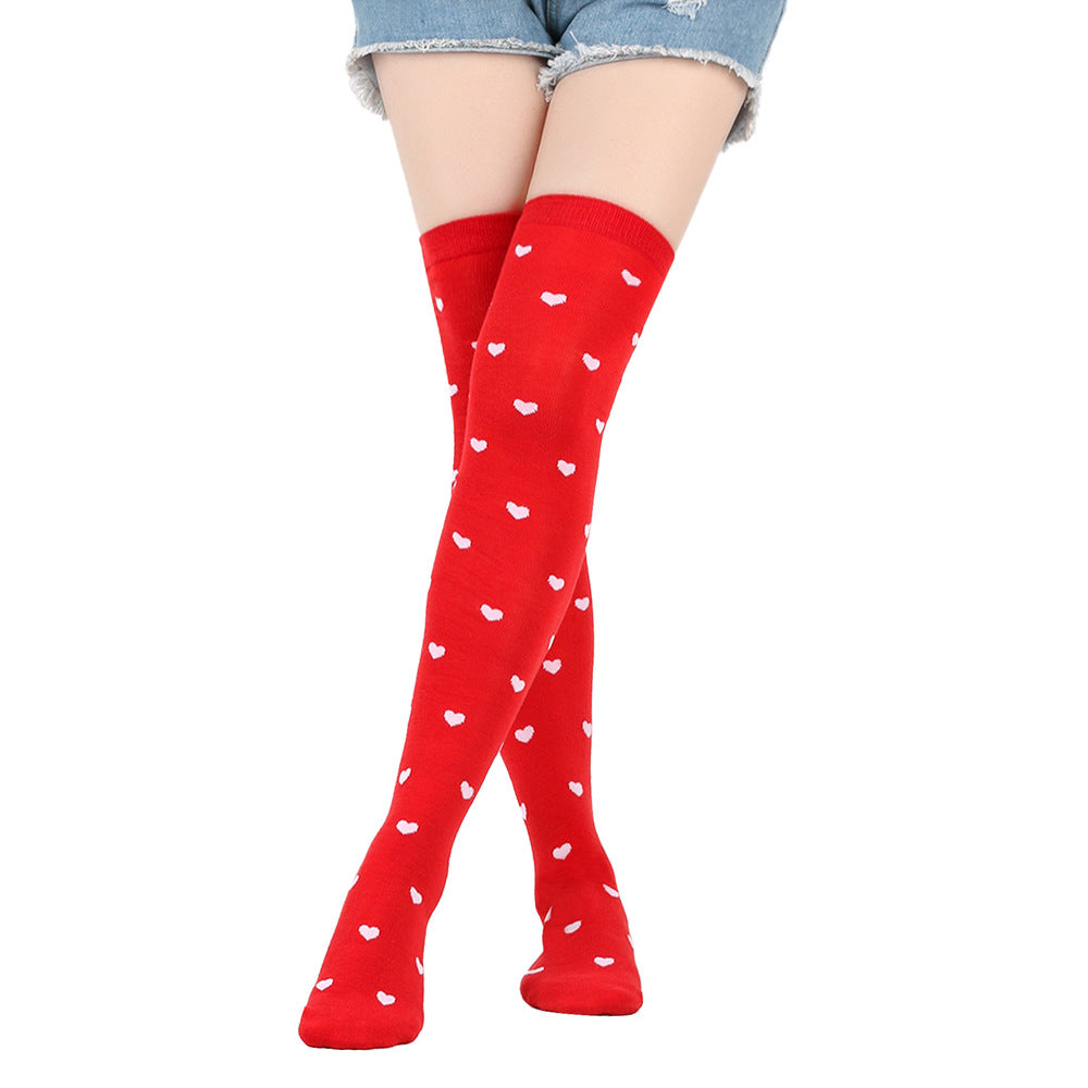 Red Lips Party Thigh High Socks(5 Pairs)