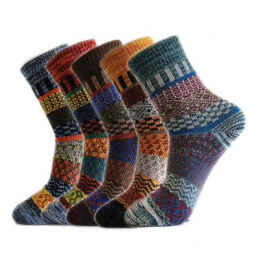 Plus Size Thick Wool Quarter Socks(5 Pairs)