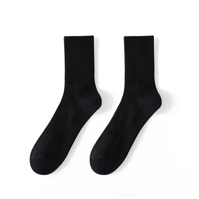 Plus Size Solid Breathable Quarter Socks(4 Pairs)