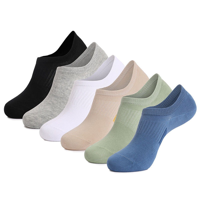 Plus Size Classic Color Breathableal Ankle Socks(6 Pairs)