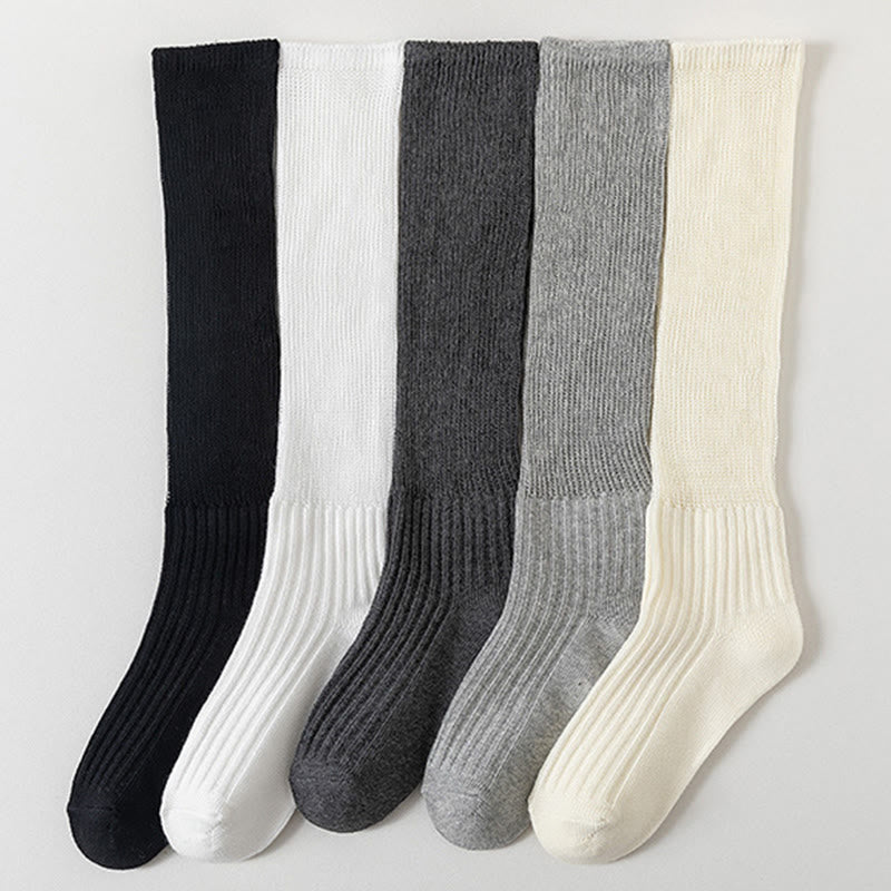 Solid Color Stylish Slouch Socks(3 Pairs)