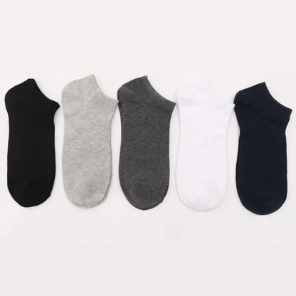 Plus Size Solid Cotton Ankle Socks(3 Pairs)
