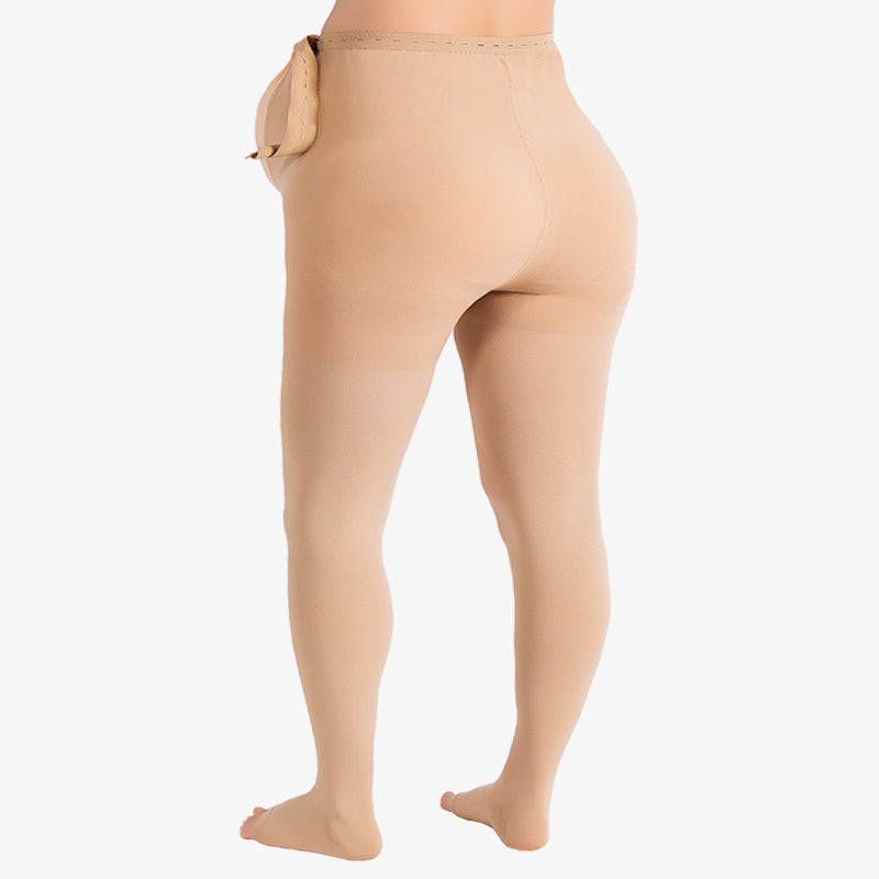 Plus Size Medical Footless Pregnancy Compression Tights(15-20mmhg)