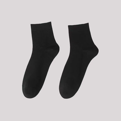 Plus Size Solid Color Casual Quarter Socks(5 Pairs)