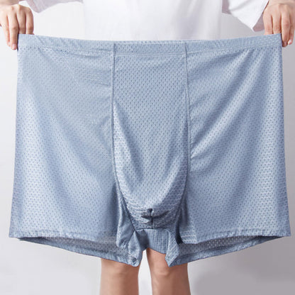 Plus Size High-Waisted Ice Silk Boxer Briefs(2 Packs)