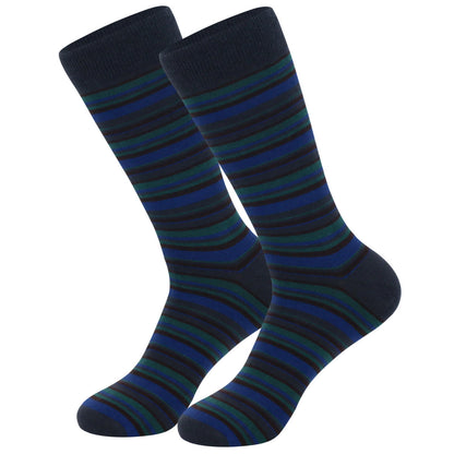 Plus Size Patchwork Pinstripes Crew Socks(5 Pairs)