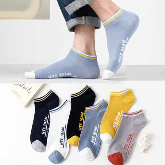 Wide Calf Letter Pattern Cotton Socks(3 Pairs)