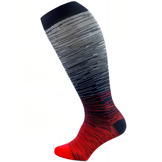 Plus Size Colorful Stripe Compression Socks(3 Pairs)