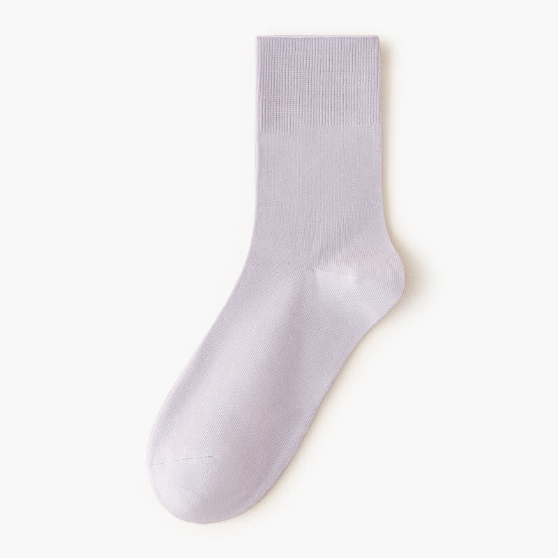 Solid Color High Elastic Quarter Socks(5 Pairs)
