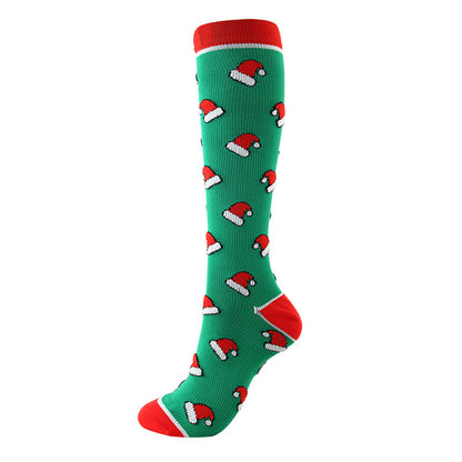 Christmas Knee High Compression Socks(6 Pairs)