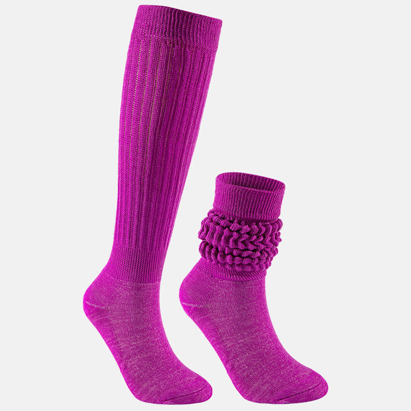 Candy Colored Soft Slouch Socks(2 Pairs)