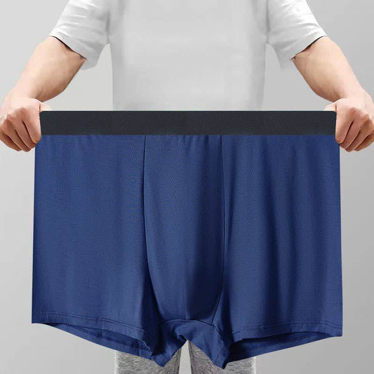 Plus Size Solid Color Breathable Boxer Briefs(2 Packs)