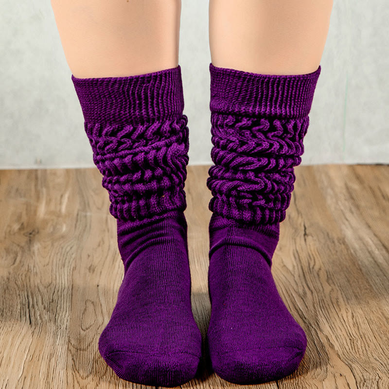 Candy Colored Soft Slouch Socks(2 Pairs)