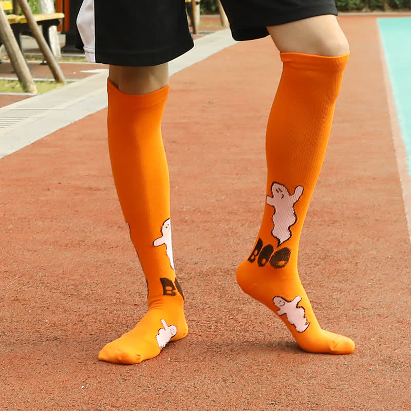 Halloween Holiday Soft Cotton Compression Socks(3 Pairs)