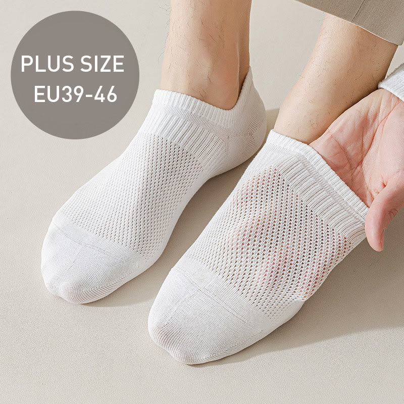 Plus Size Mesh Cotton No Show Socks(5 Pairs) – plusock