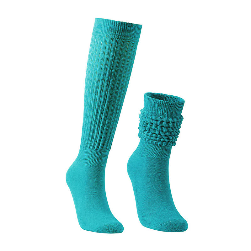 Solid Color Threaded Slouch Socks(2 Pairs)