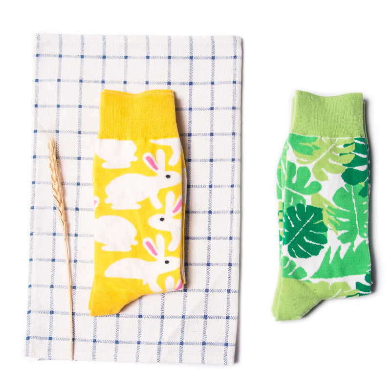 Plus Size Easter Eggs Quarter Socks(5 Pairs)