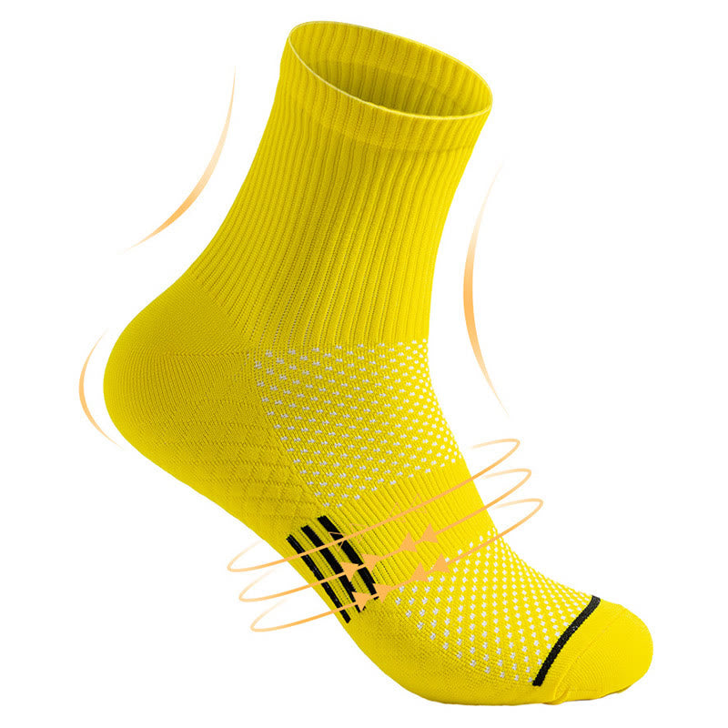 Plus Size Wicking Multicolor Quarter Compression Socks(12 Pairs)