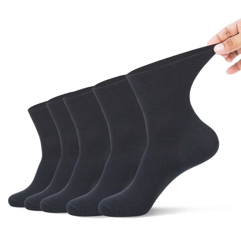 Plus Size Non Binding Quarter Socks(5 Pairs)