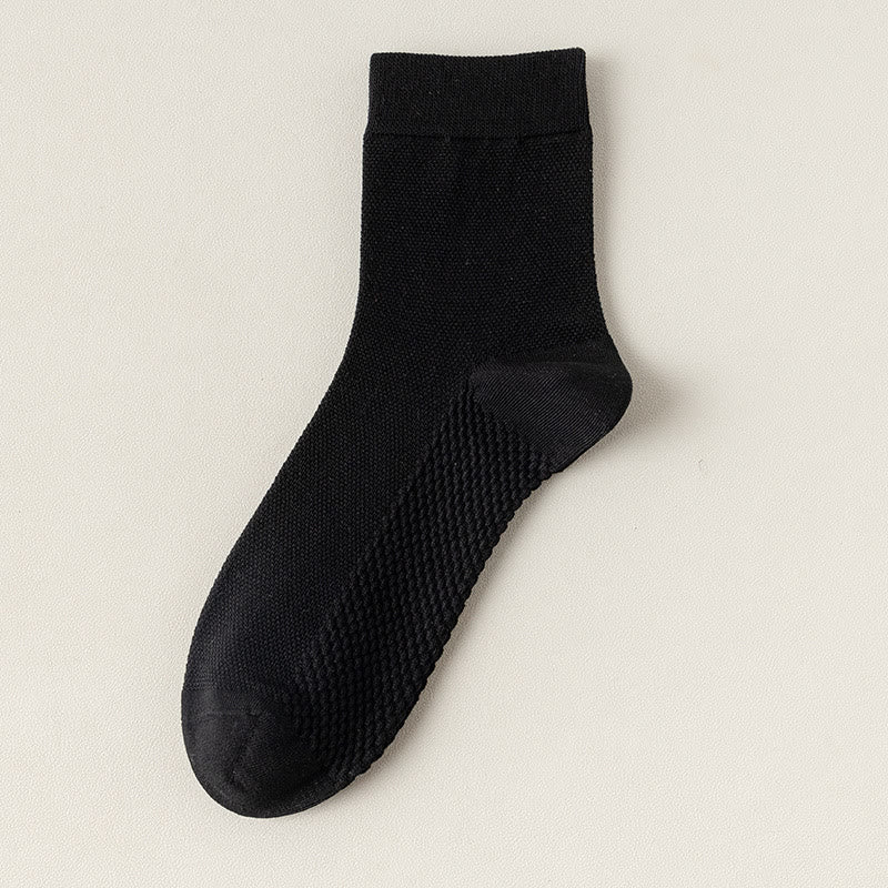 Plus Size Cotton Mesh Quarter Socks(5 Pairs)