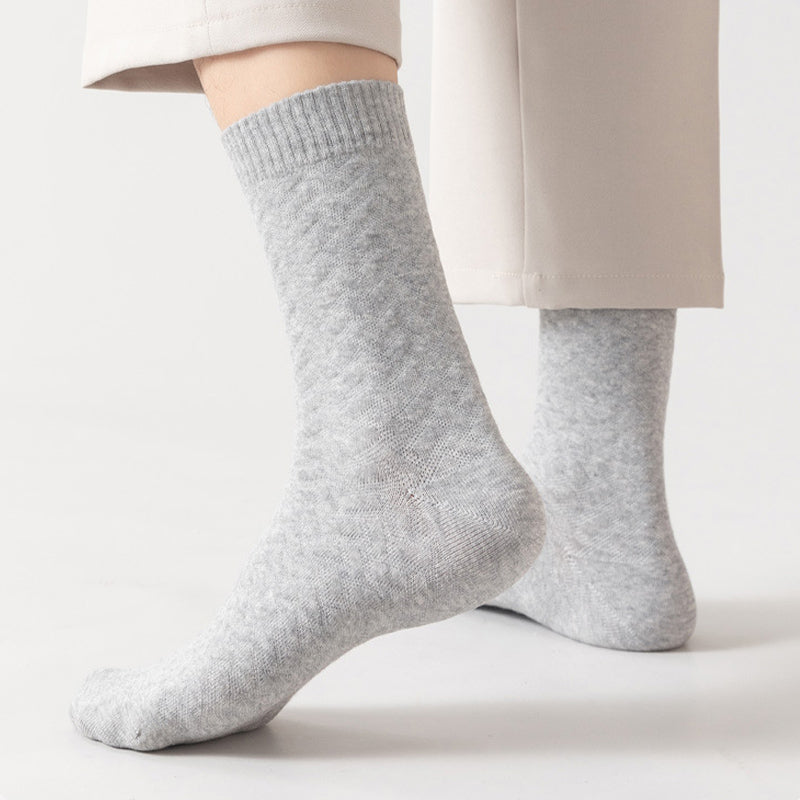 Plus Size Pure Cotton Quarter Socks (3 Pairs)