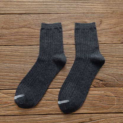 Plus Size Pure Color Liner Cotton Socks(6 Pairs)