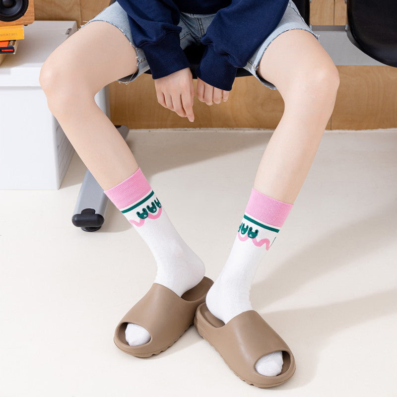 Plus Size Cartoon Rabbit Quarter Socks(6 Pairs)