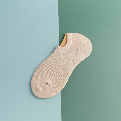 Plus Size Mesh Non-slip Silicone Ankle Socks(11 Pairs)