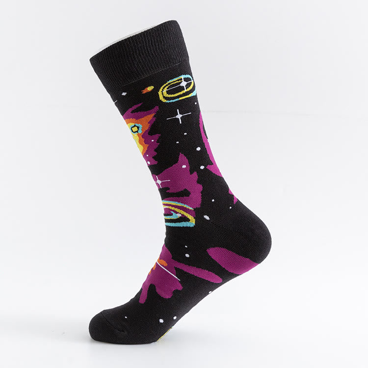 Plus Size Alien Extraterrestrial Crew Socks(5 Pairs)