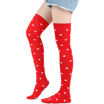 Red Lips Party Thigh High Socks(5 Pairs)