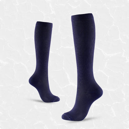 Plus Size Solid Color Anti-slip Compression Socks(6 Pairs)