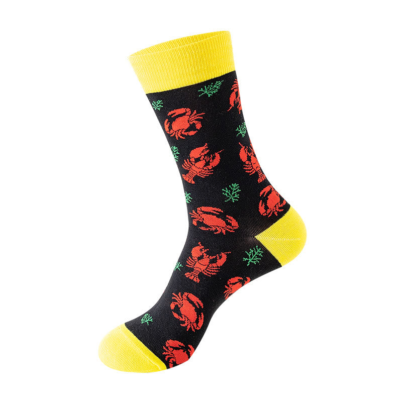 Plus Size Rocket Pattern Crew Socks(5 Pairs)